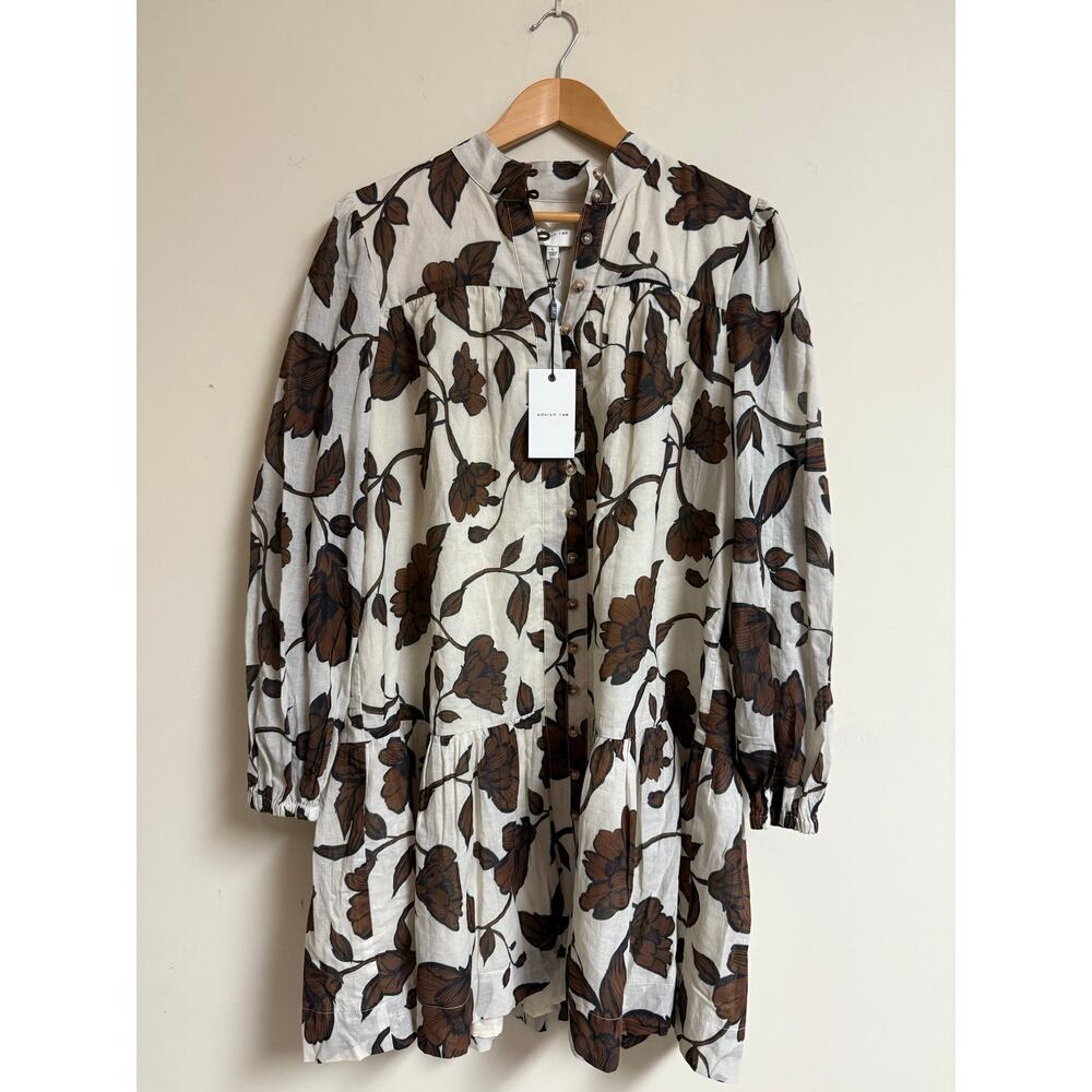 NWT Adelyn Rae Brown and Cream Floral Mini Dress